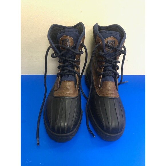 Lacrosse Men Brown/Navy Leather Duck Boots Size US 7 - Picture 7 of 12